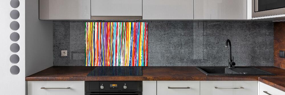 Kitchen splashback Colorful stripes