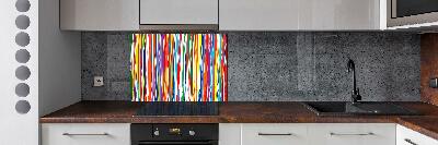 Kitchen splashback Colorful stripes