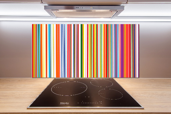 Kitchen splashback Colorful stripes