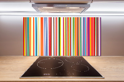 Kitchen splashback Colorful stripes