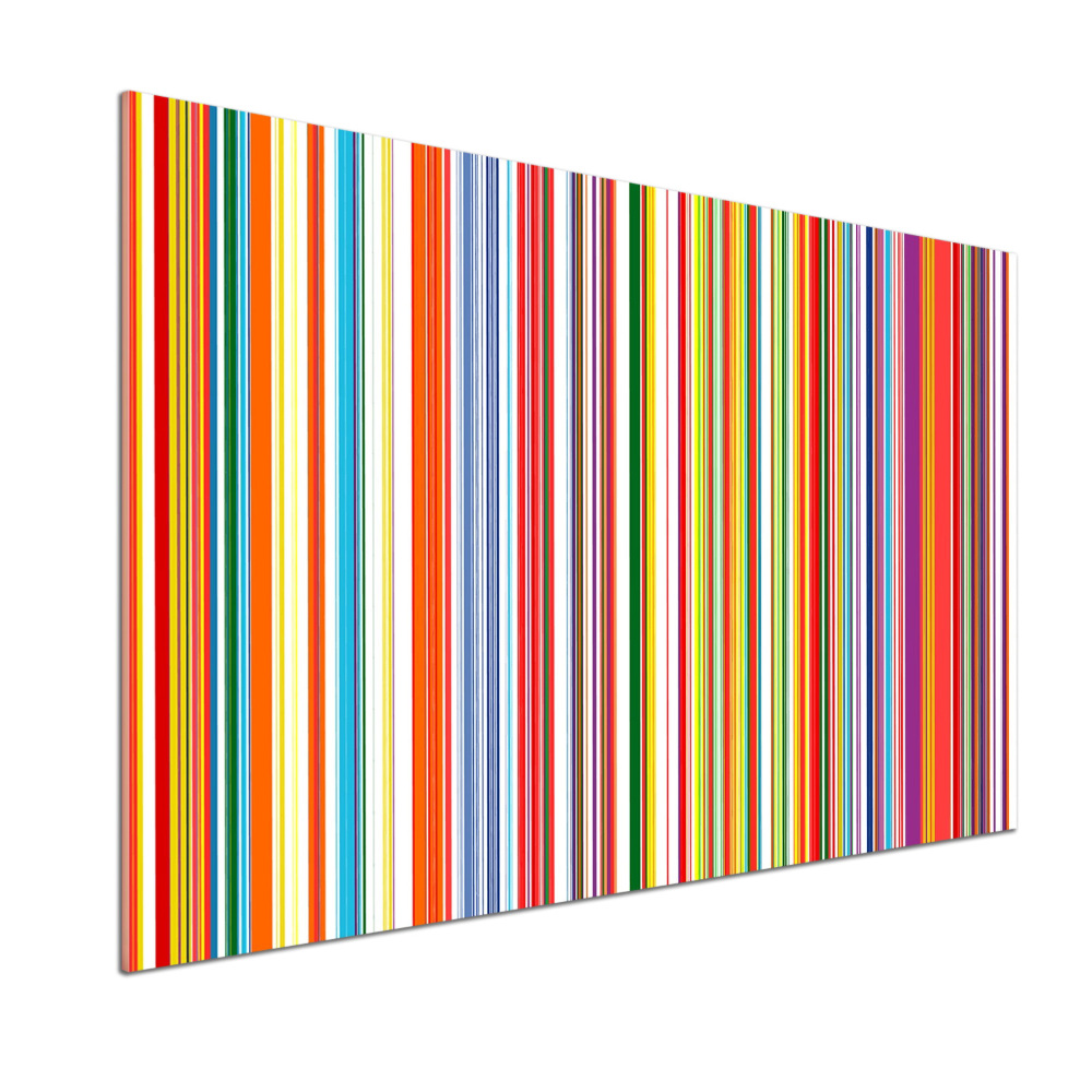 Kitchen splashback Colorful stripes