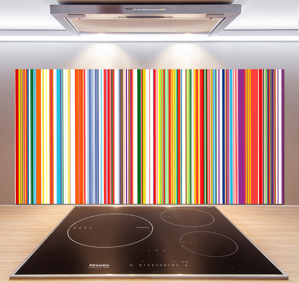 Kitchen splashback Colorful stripes