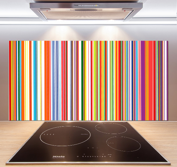 Kitchen splashback Colorful stripes