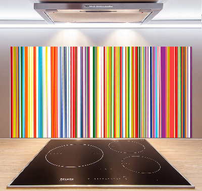 Kitchen splashback Colorful stripes