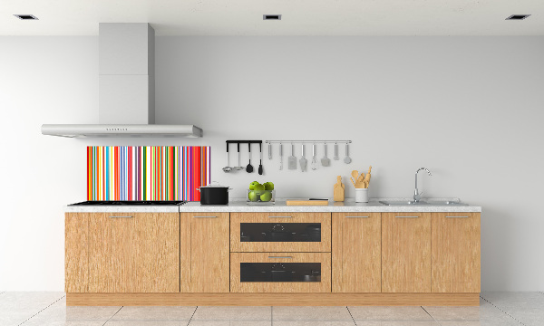 Kitchen splashback Colorful stripes