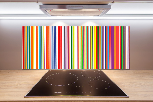 Kitchen splashback Colorful stripes