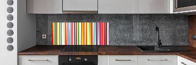 Kitchen splashback Colorful stripes