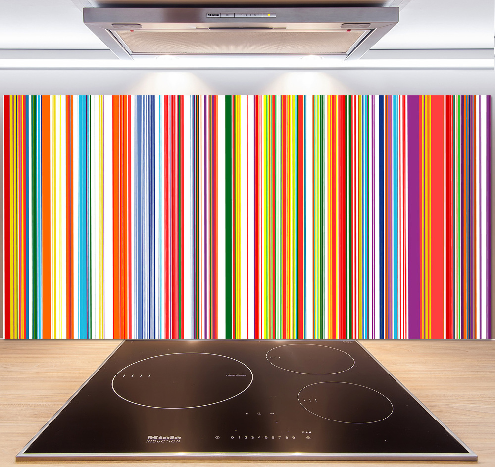 Kitchen splashback Colorful stripes