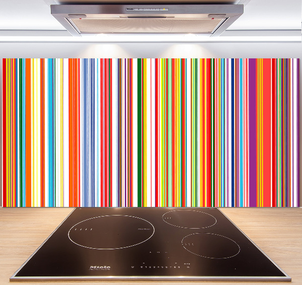 Kitchen splashback Colorful stripes