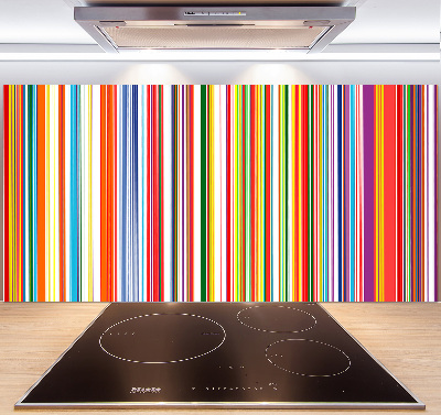 Kitchen splashback Colorful stripes