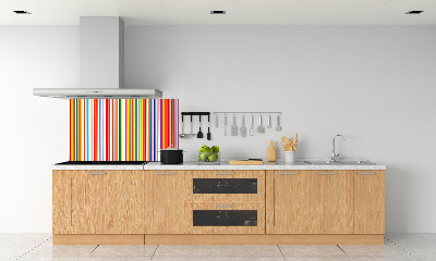 Kitchen splashback Colorful stripes