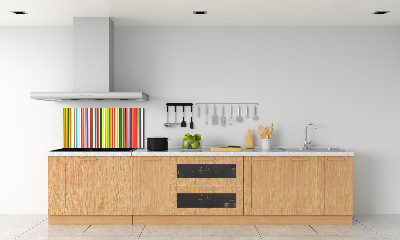 Kitchen splashback Colorful stripes