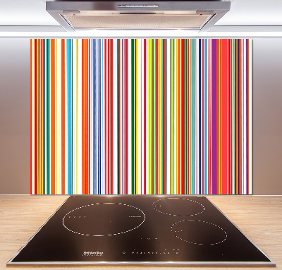 Kitchen splashback Colorful stripes