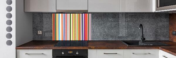 Kitchen splashback Colorful stripes