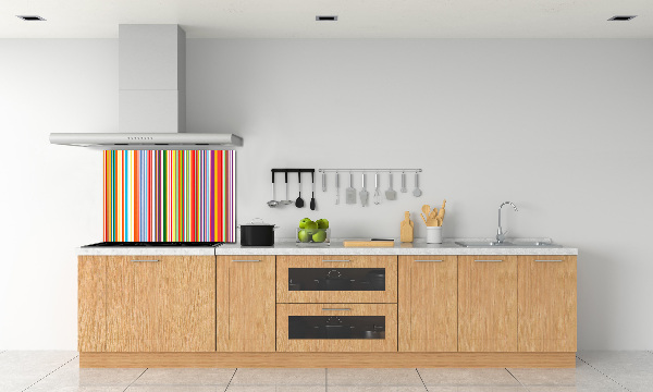 Kitchen splashback Colorful stripes