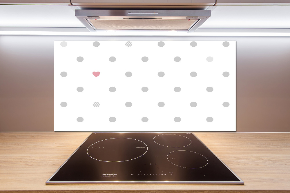 Hob splashback Dots and hearts