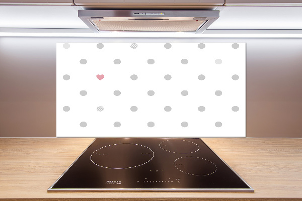 Hob splashback Dots and hearts