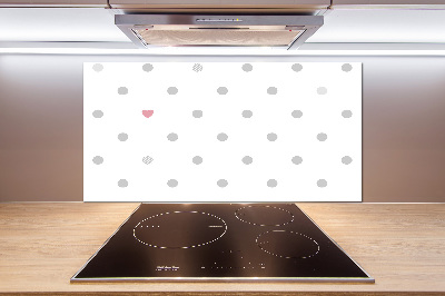 Hob splashback Dots and hearts