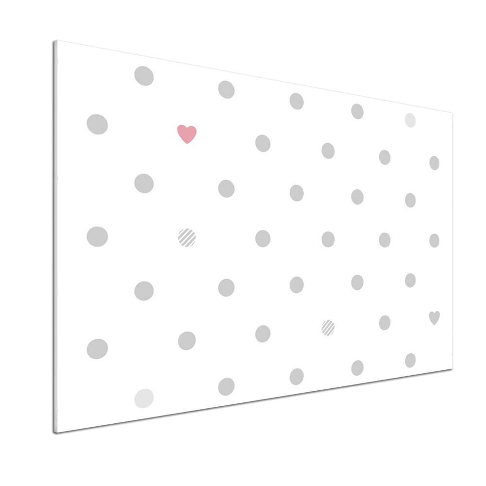 Hob splashback Dots and hearts