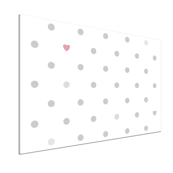 Hob splashback Dots and hearts