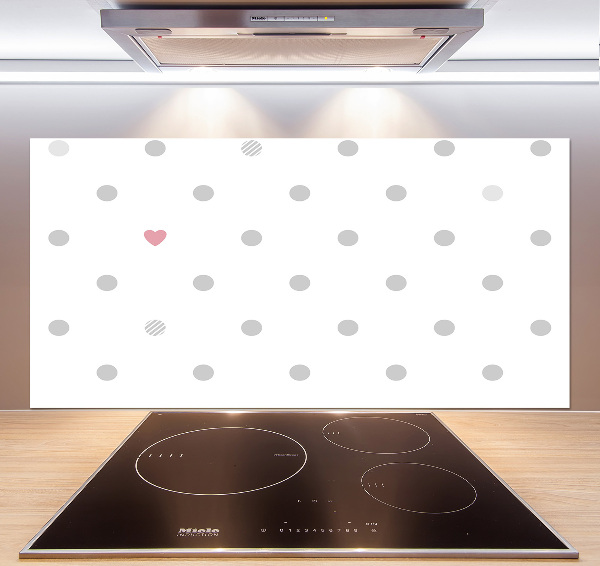 Hob splashback Dots and hearts