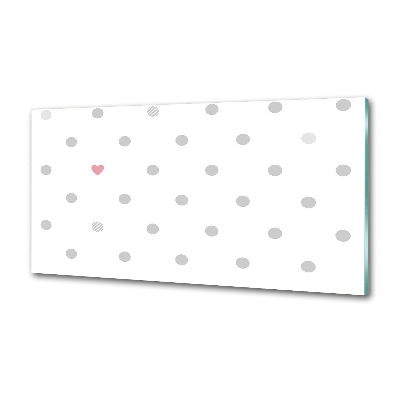 Hob splashback Dots and hearts