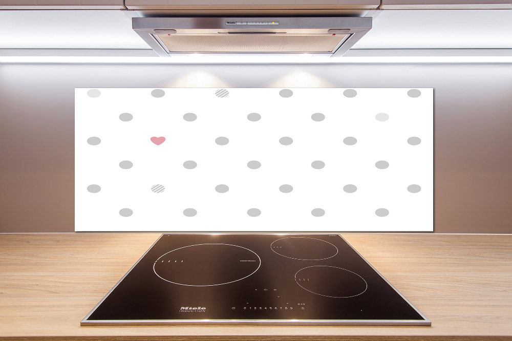 Hob splashback Dots and hearts