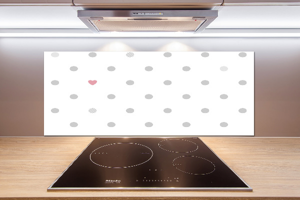 Hob splashback Dots and hearts