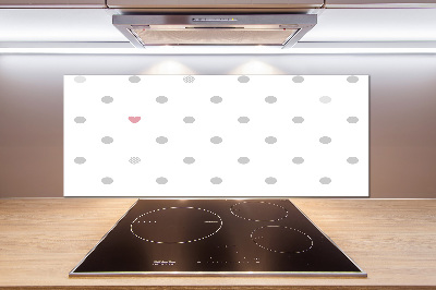 Hob splashback Dots and hearts