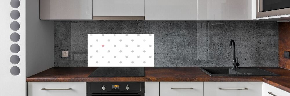 Hob splashback Dots and hearts