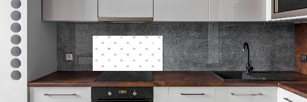 Hob splashback Dots and hearts