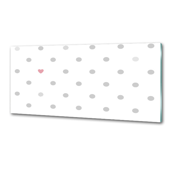 Hob splashback Dots and hearts