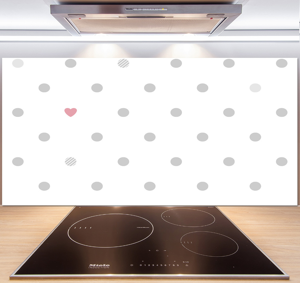 Hob splashback Dots and hearts