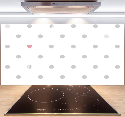 Hob splashback Dots and hearts