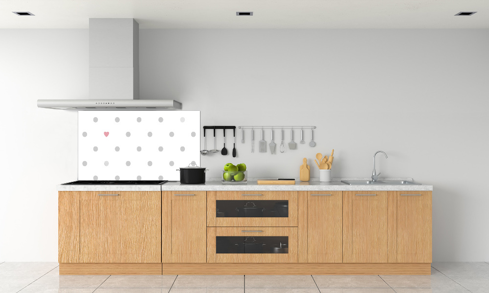 Hob splashback Dots and hearts