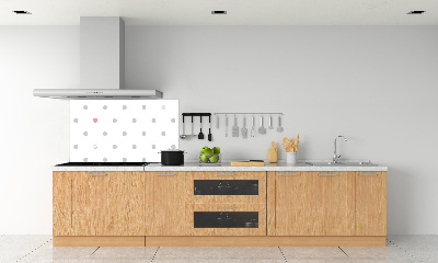 Hob splashback Dots and hearts