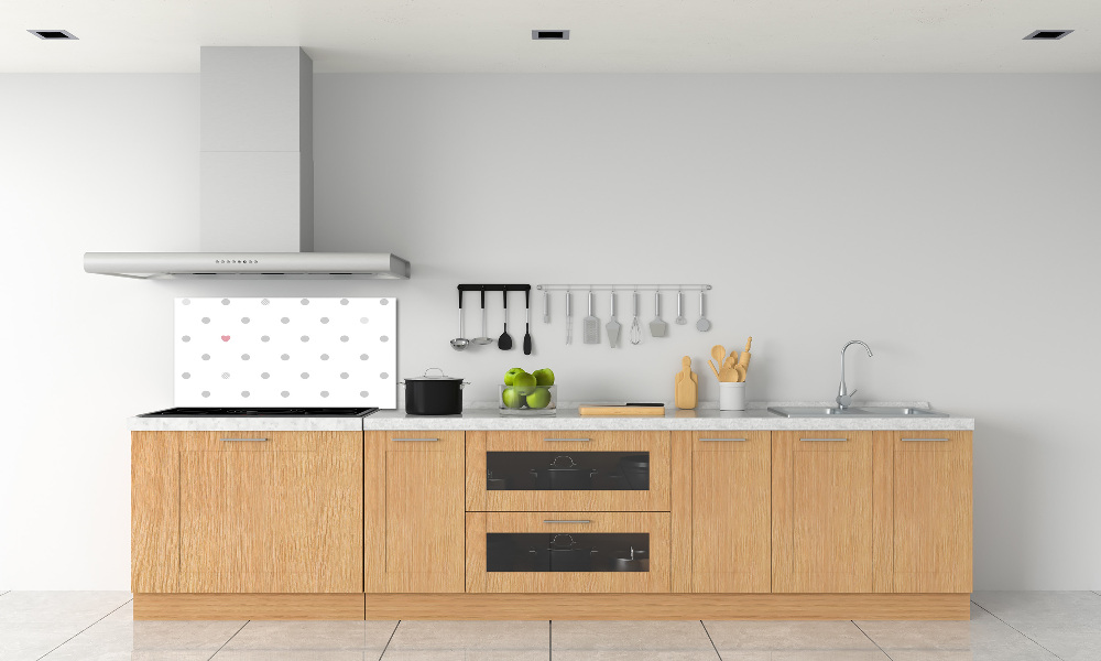 Hob splashback Dots and hearts