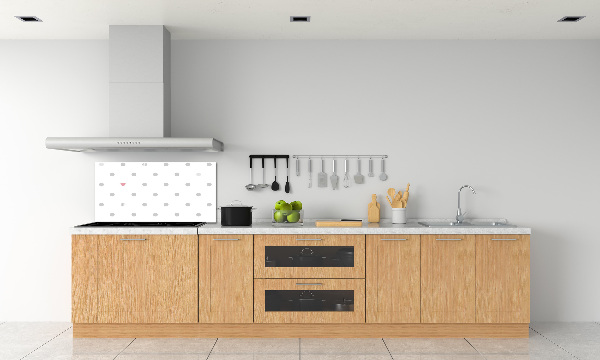 Hob splashback Dots and hearts