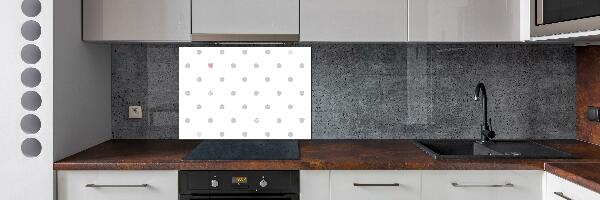 Hob splashback Dots and hearts