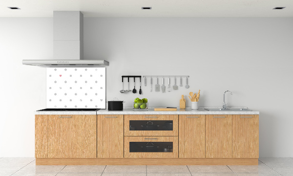 Hob splashback Dots and hearts