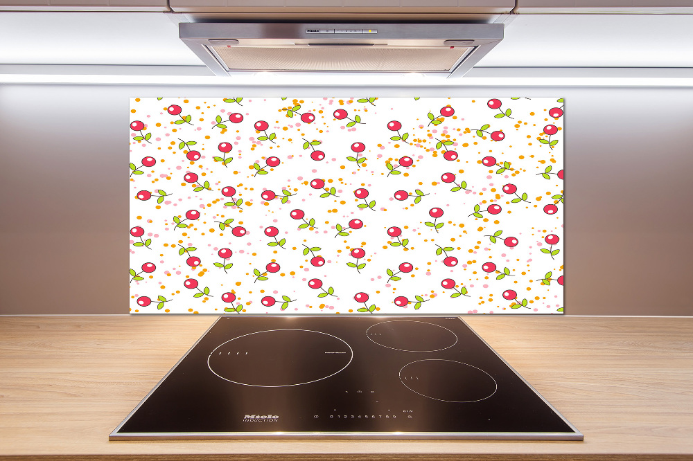 Cooker splashback Cherry