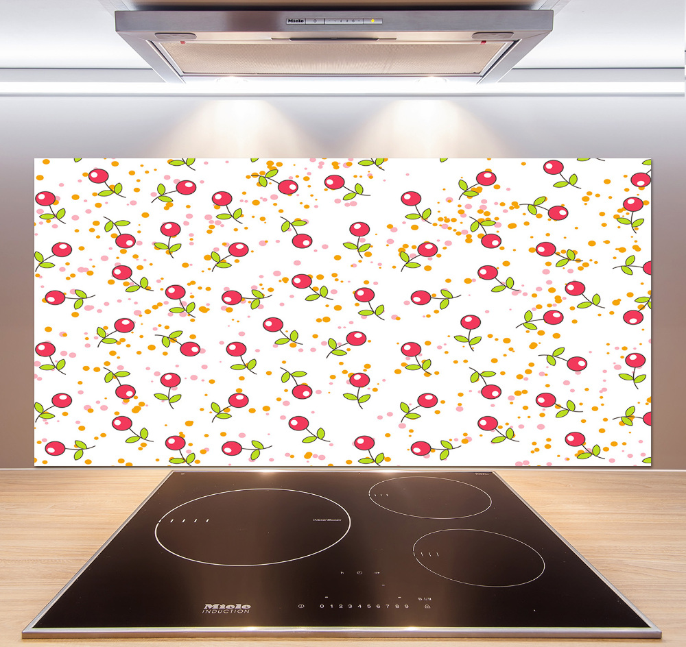 Cooker splashback Cherry