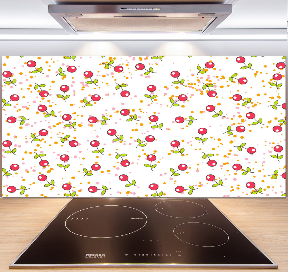 Cooker splashback Cherry