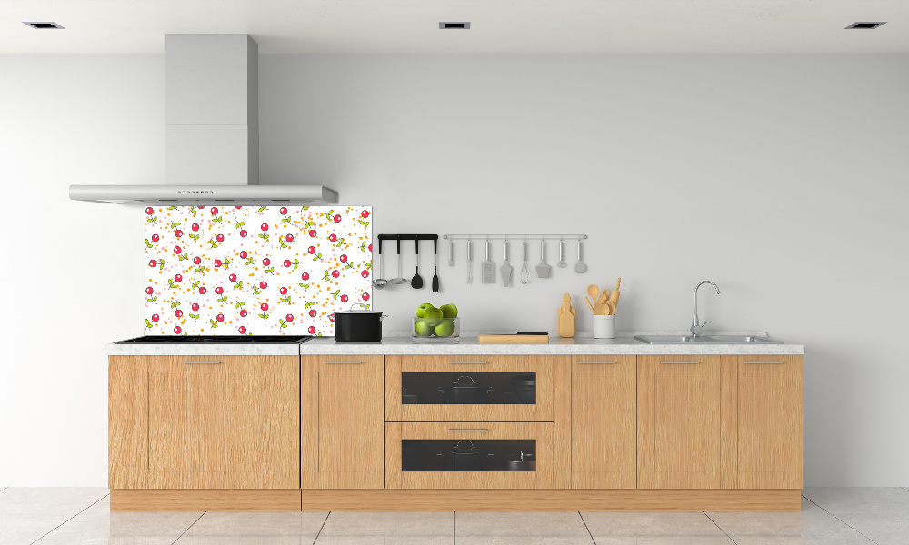 Cooker splashback Cherry