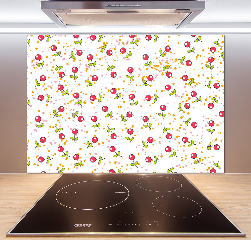 Cooker splashback Cherry