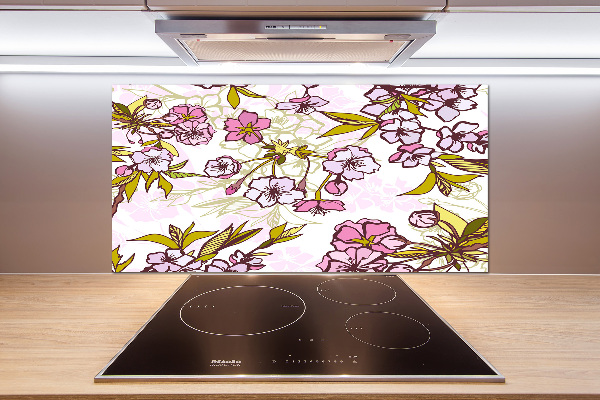 Cooker splashback Cherry blossoms