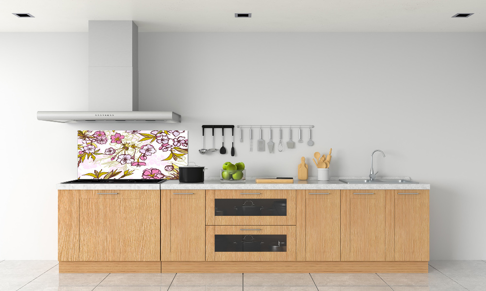 Cooker splashback Cherry blossoms