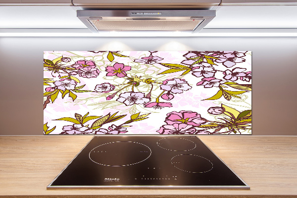 Cooker splashback Cherry blossoms