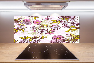 Cooker splashback Cherry blossoms