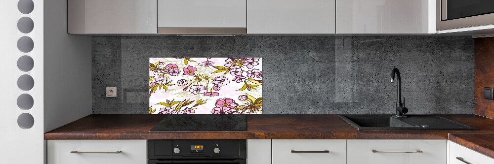 Cooker splashback Cherry blossoms